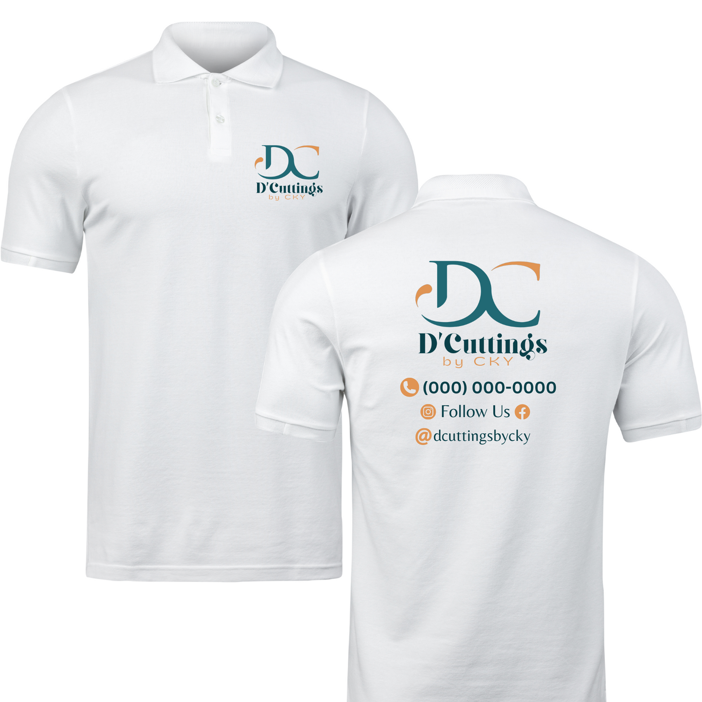 Polo Corporativa Personalizada – Frente con Logo y Espalda Informativa