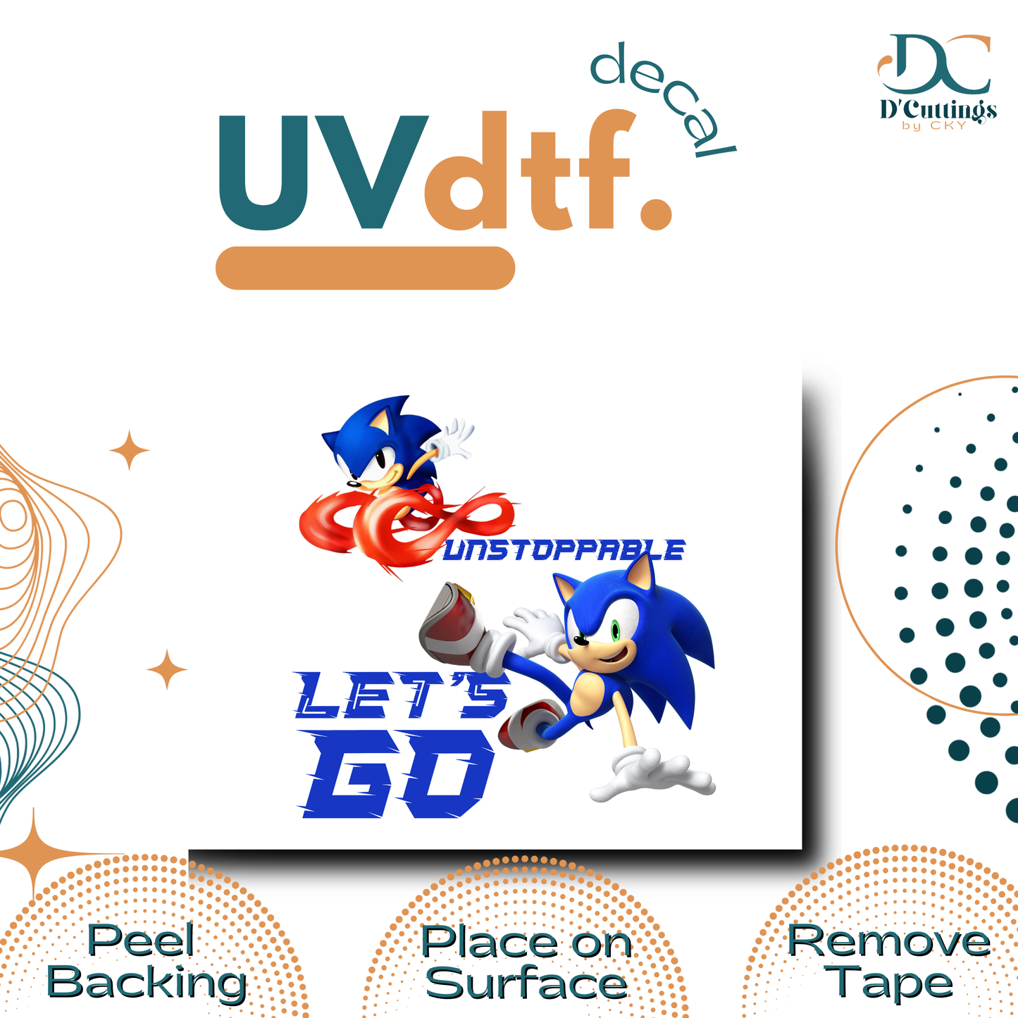 Sonic Unstoppable - UV DTF Decal