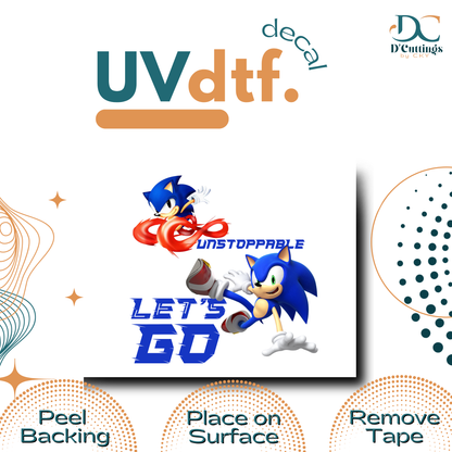 Sonic Unstoppable - UV DTF Decal