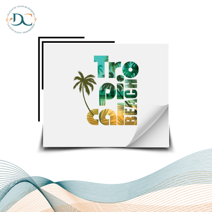 Tropical Beach (Verde) DTF