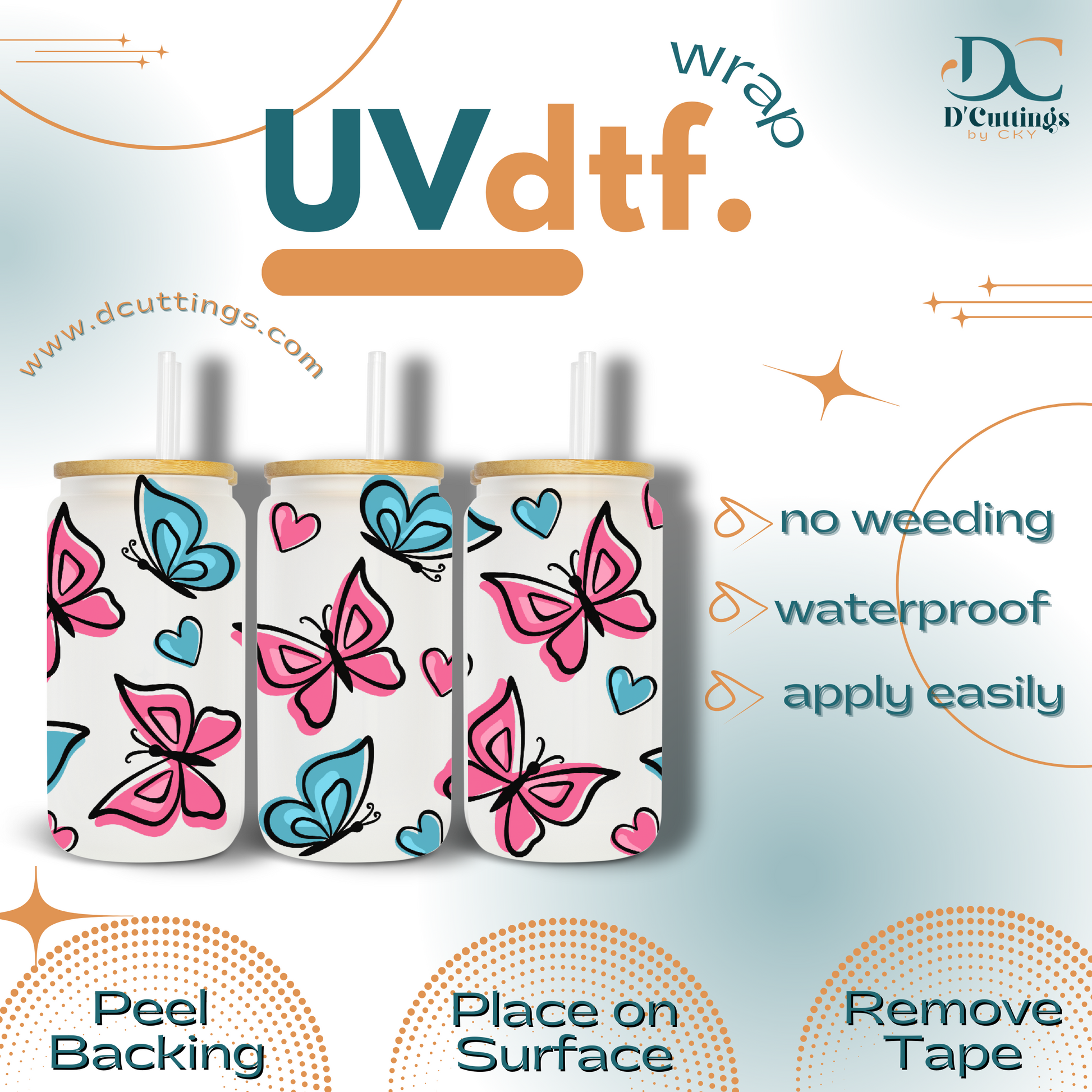 Butterflies - UV DTF Wrap