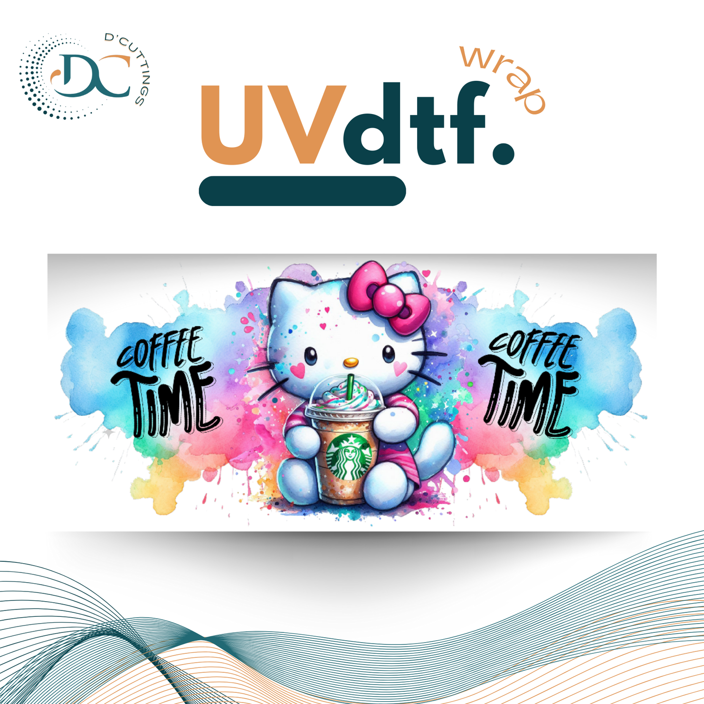 Kitty Coffee Time - UV DTF Wrap