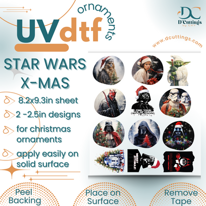 Star Wars X-Mas Ornaments UV-DTF