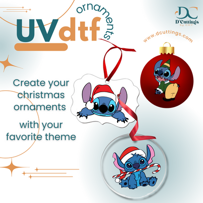 Stitch X-Mas Ornaments UV-DTF