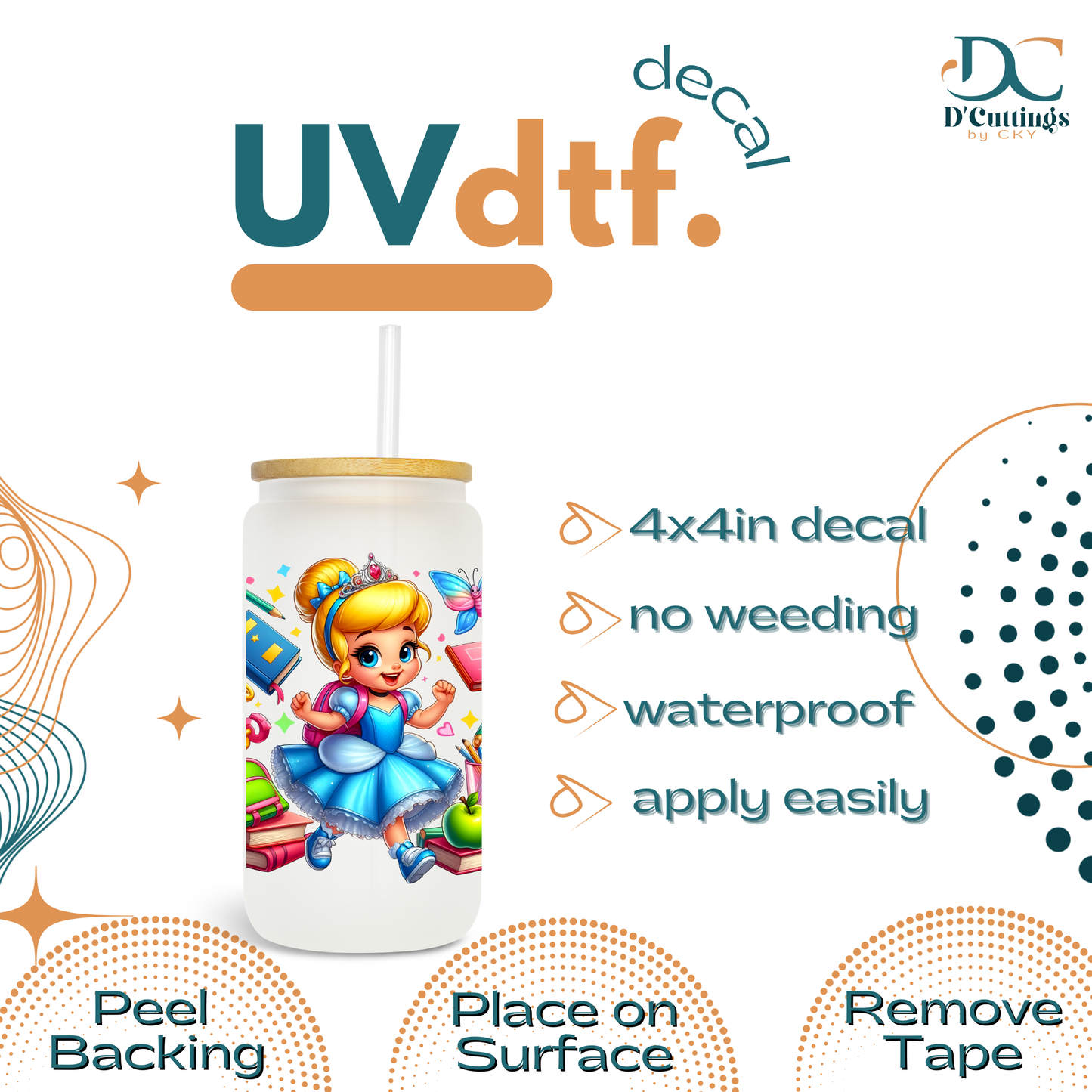 Cinderella - UV DTF Decal