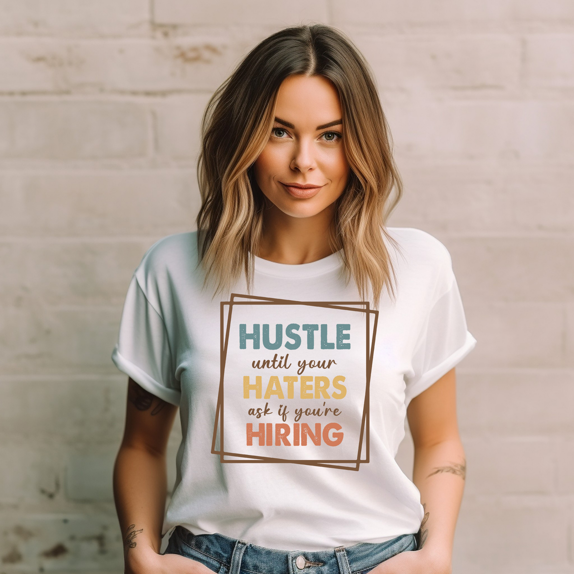 Hustler until Hiring - DTF Apparel Transfer