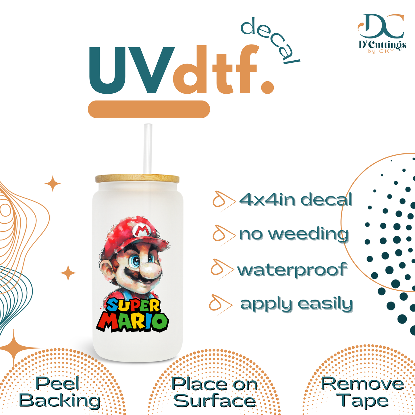 Super Mario - UV DTF Decal