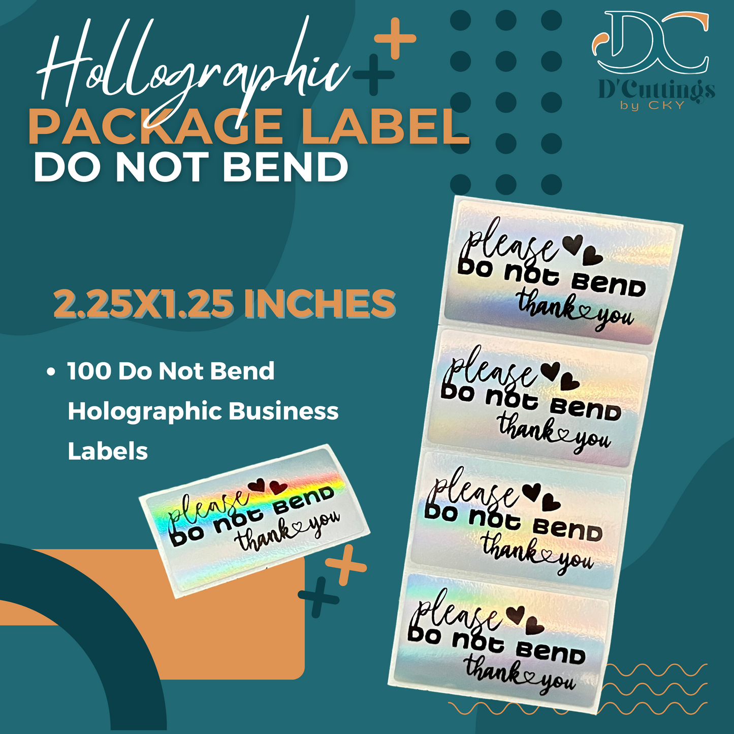 Do Not Bend Package Business Holographic Labels