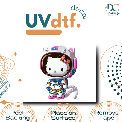 Kitty Astronauta - UV DTF Decal