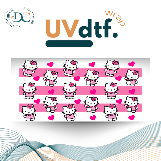 Kitty Hearts - UV DTF Wrap