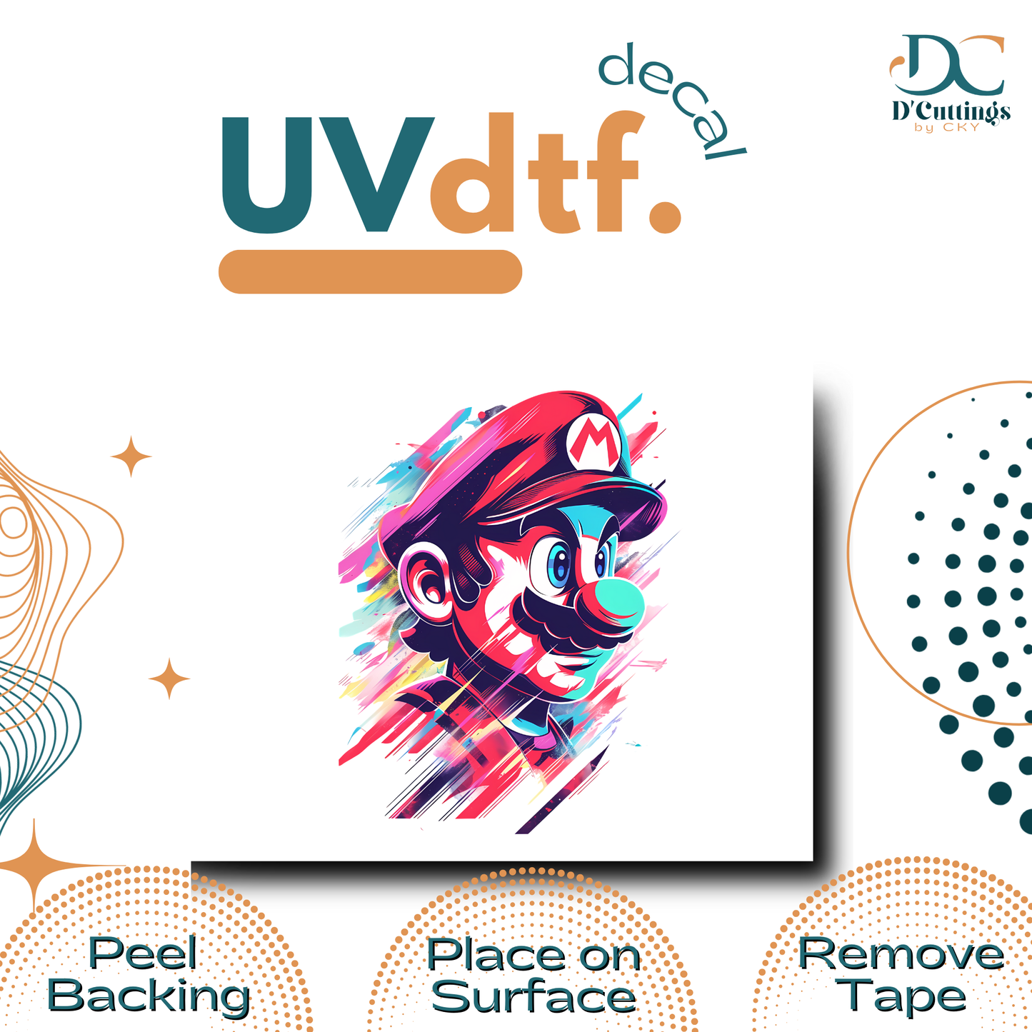 Mario Colorful - UV DTF Decal