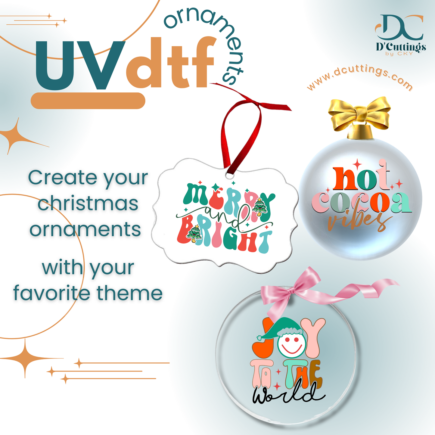 Boho X-Mas Ornaments UV-DTF