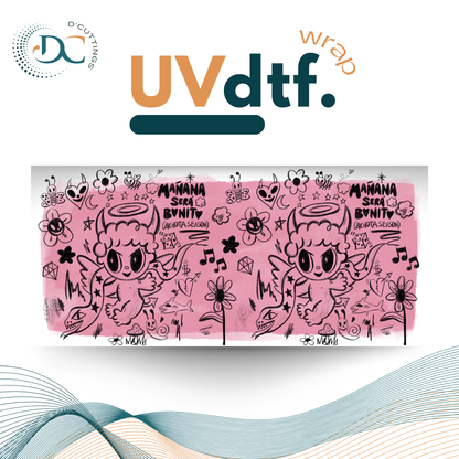 BS Pink Devil Angel - UV DTF Wrap