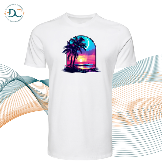 Tropical Sunset BLU T-shirt