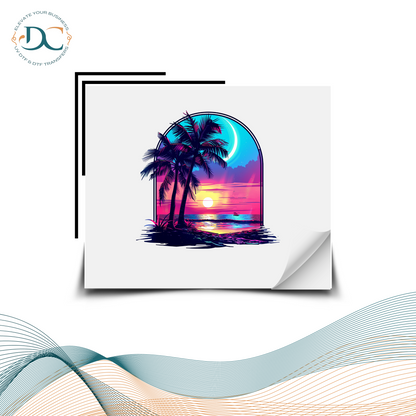 Tropical Sunset (Blue) DTF