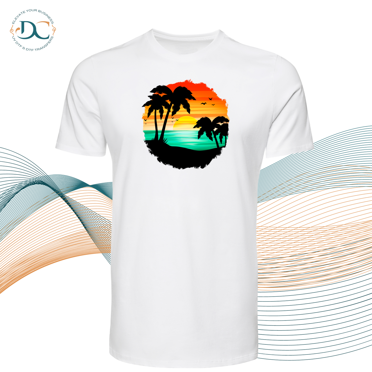 Tropical Sunset (Green) DTF