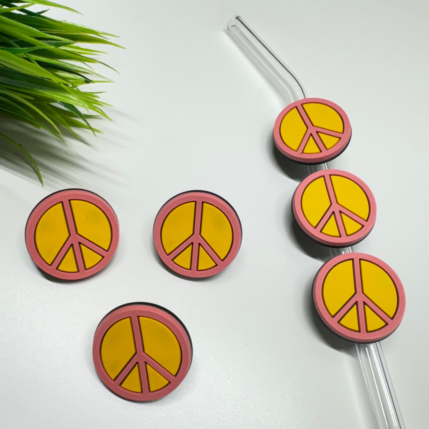 Peace Straw Charm