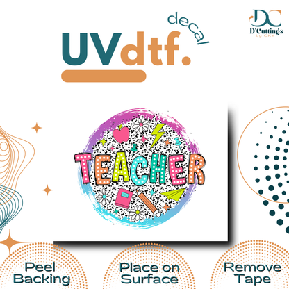 Retro Teacher - UV DTF Decal